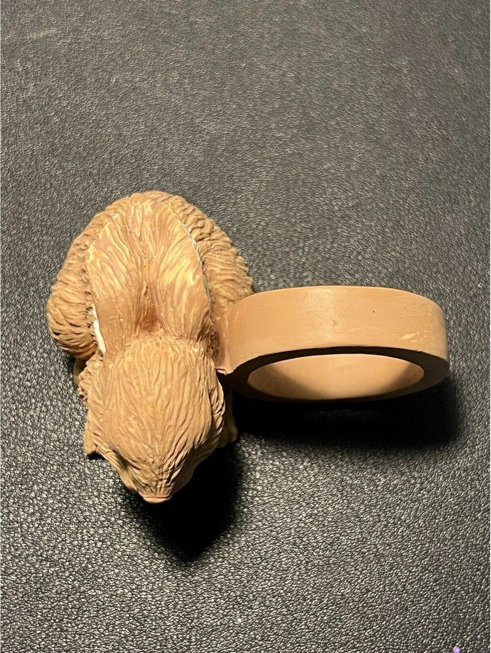 Vintage 1990s Set Of 10 Bunny Rabbit Figural Resin Napkin Rings, 2.5x2”